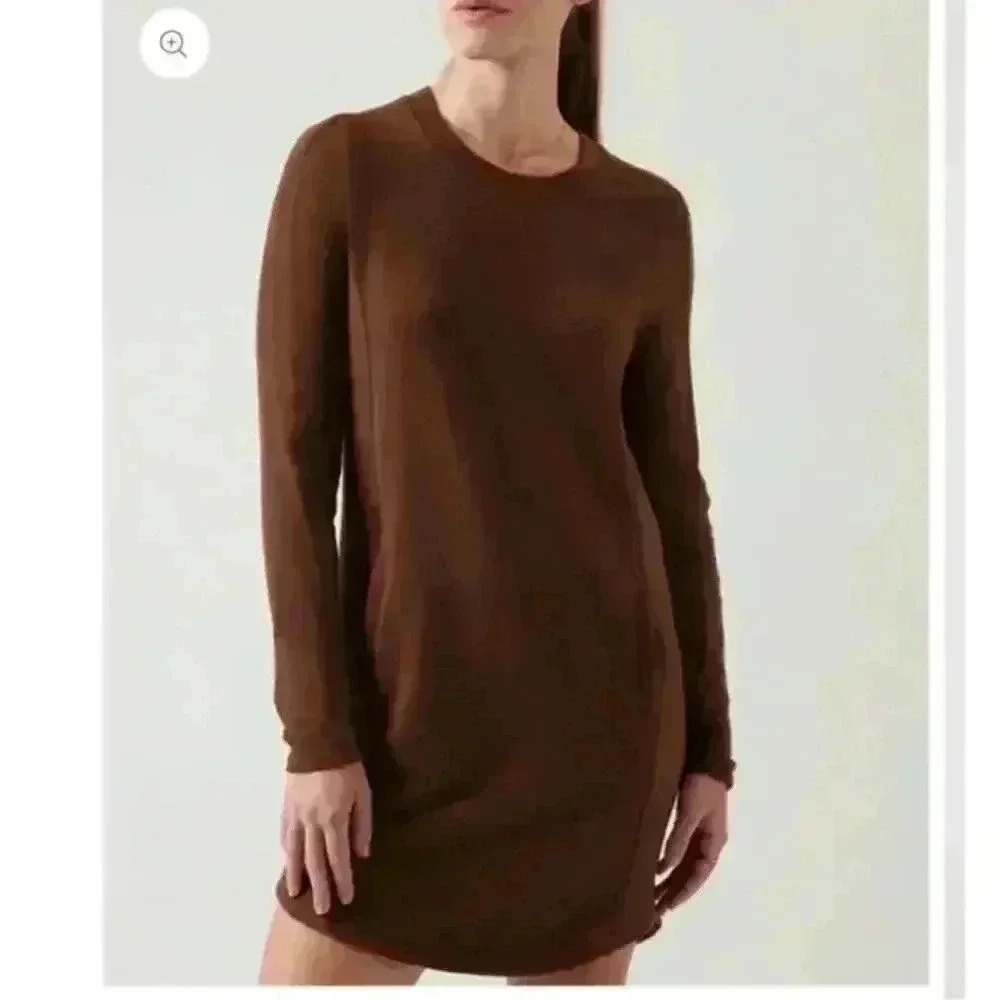 Athleta‎ Balance Dress Soft Cozy Pockets | Brown | SZ M